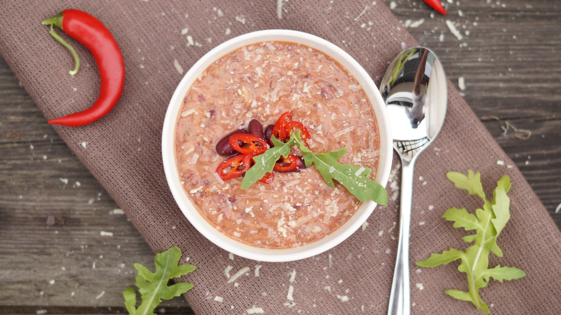 Bean Puree Soup with Parmesan Cheese