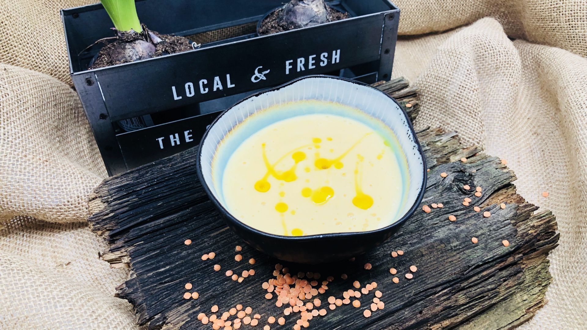 Lentil & cauliflower soup